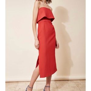 Size M - C/MEO infinite ruffle strapless dress